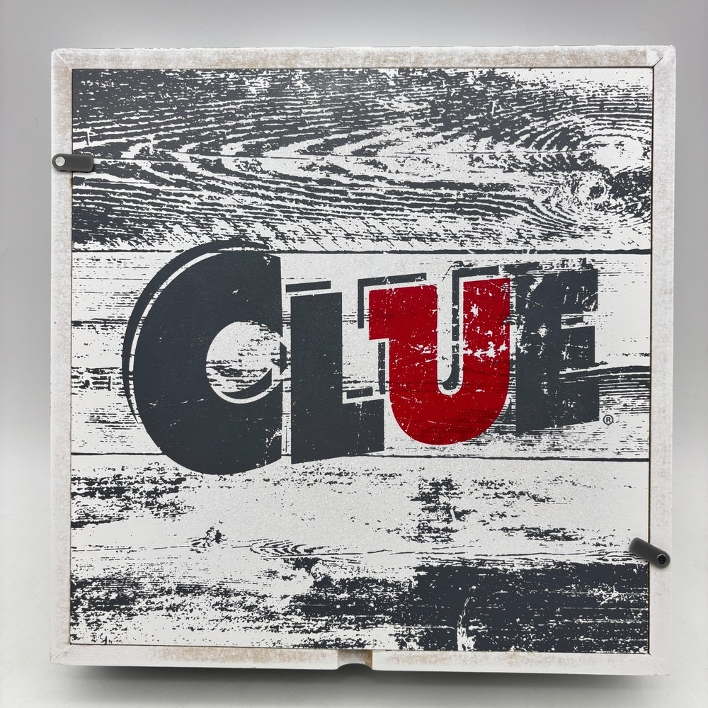 Clue Rustic Series COMPLETE Hasbro 2017 White Wooden Box Detective Game